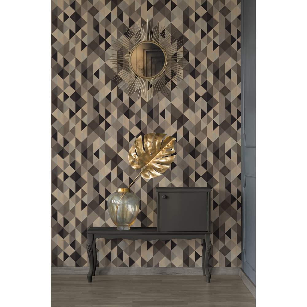A.S. Creation Trendwall Vlies Tapete 367864 Grafik Modern braun metallic schwarz