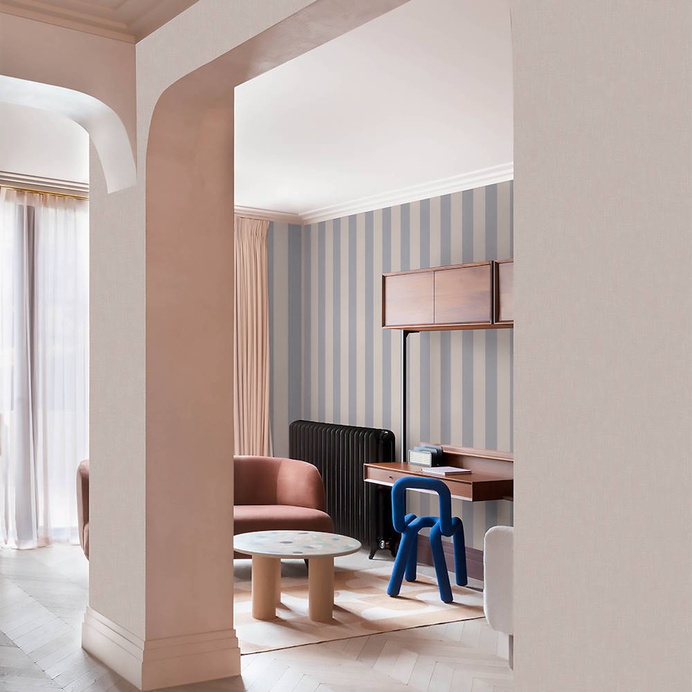 Grandeco Atmosphere Vlies Tapete AT4023 Streifen blau