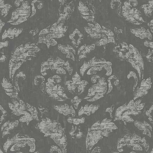 Essener Ambiance Vlies Tapete G67782   Textil Ornament grau blau silber metallic G67782 Textil Ornam