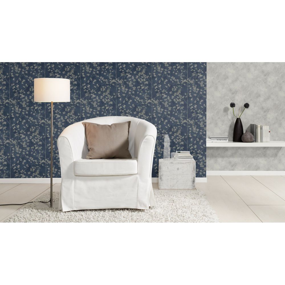 Rasch Finca Vlies Tapete 416985 Uni grau