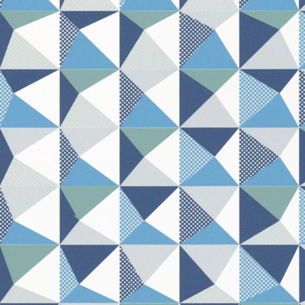 Marburg Nena Vlies Tapete 57244 Geometrisch weiß blau grau