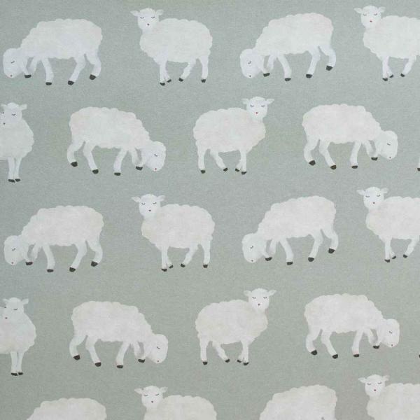 Hohenberger Great Kids Vlies Tapete 26828 Sweet Sheep silber grün weiß glimmer