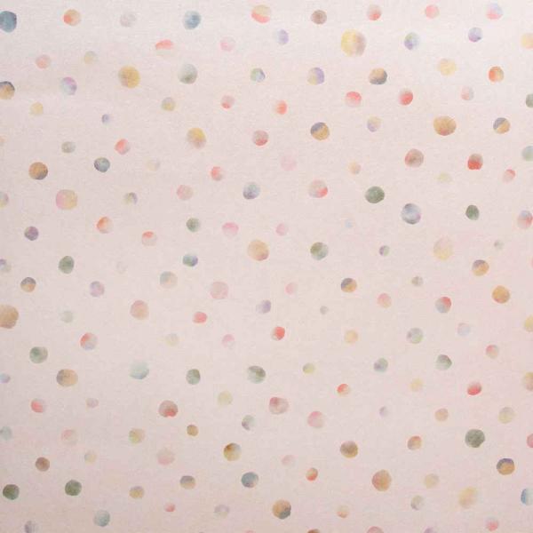Hohenberger Great Kids Vlies Tapete 26835 Watercolor Dots rosa multicolor glimmer