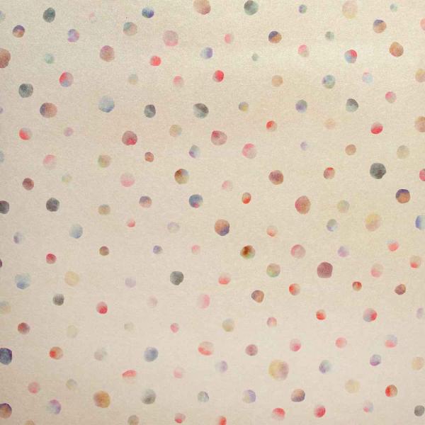 Hohenberger Great Kids Vlies Tapete 26838 Watercolor Dots beige multicolor glimmer